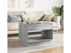 Mesa de centro con Infinity LED gris Sonoma 70x50x50 cm