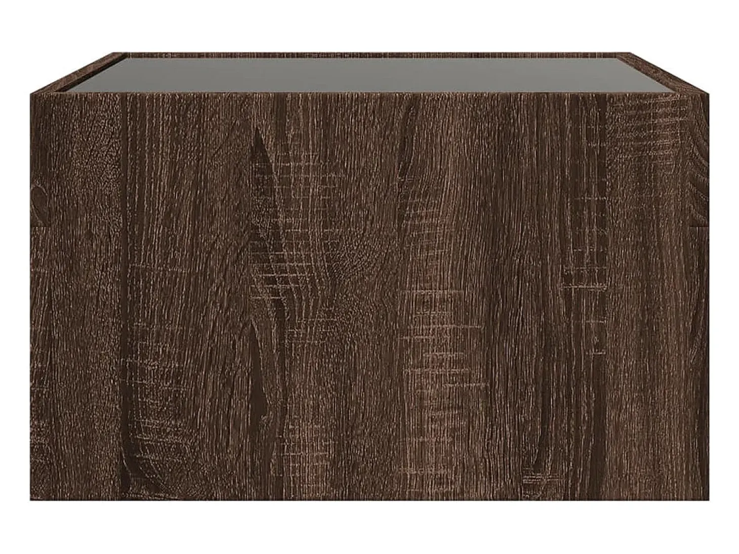 Mesa de centro con Infinity LED marrón roble 50x50x30 cm