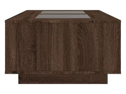 Mesa de centro con Infinity LED marrón roble 116x69x40 cm