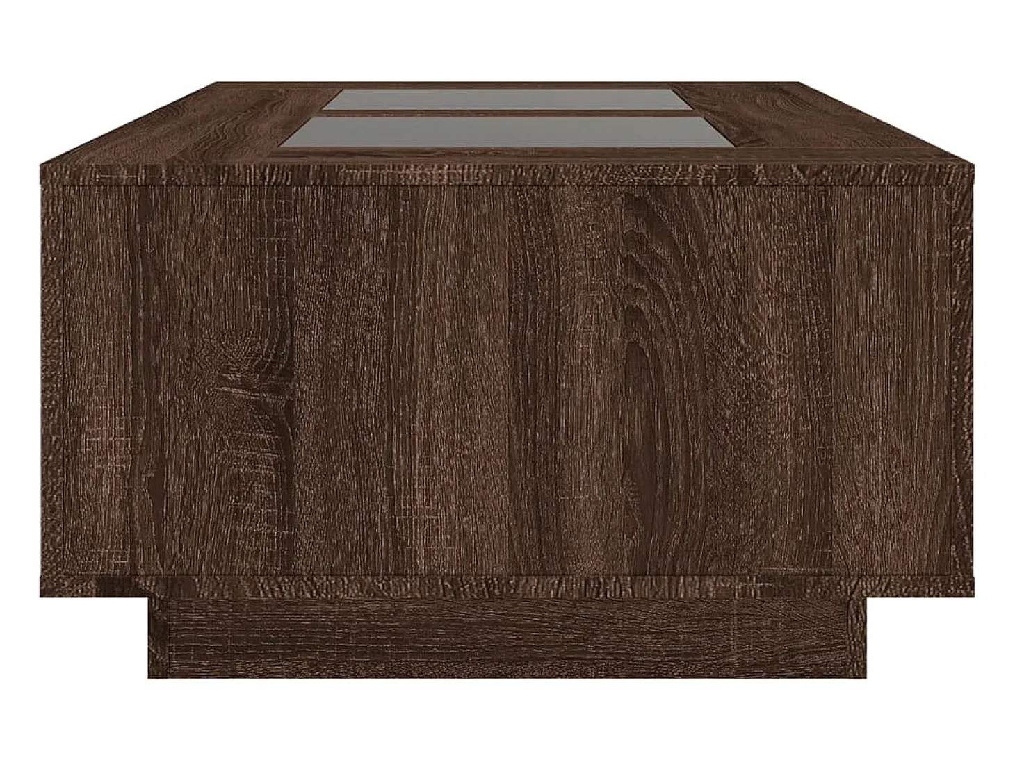 Mesa de centro con Infinity LED marrón roble 116x69x40 cm