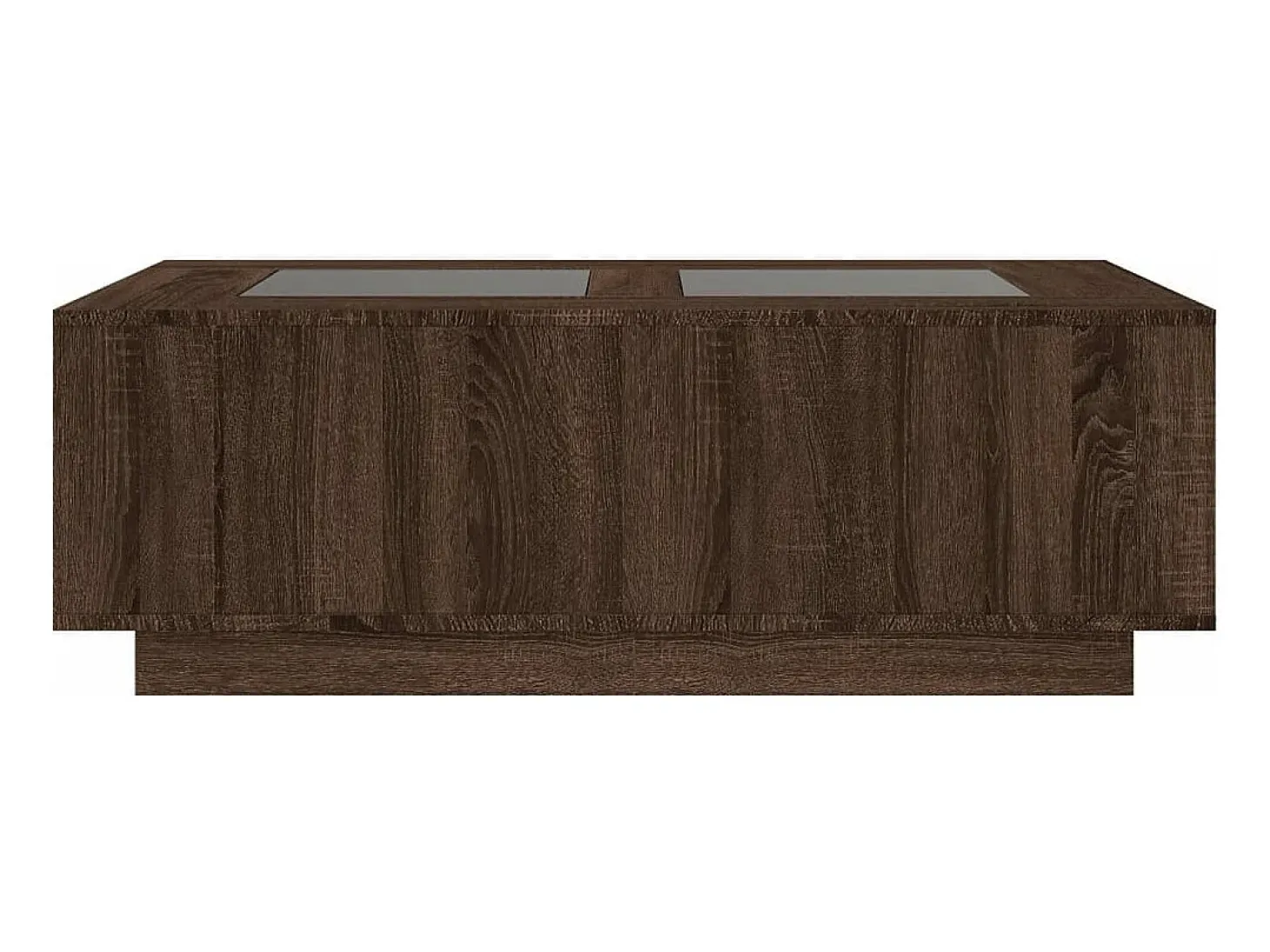 Mesa de centro con Infinity LED marrón roble 116x69x40 cm