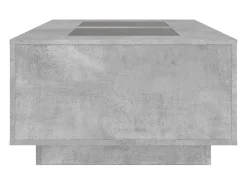 Mesa de centro con Infinity LED gris hormigón 116x69x40 cm
