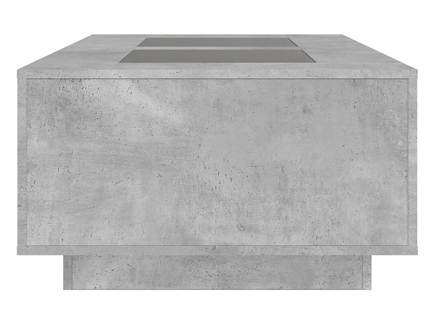 Mesa de centro con Infinity LED gris hormigón 116x69x40 cm