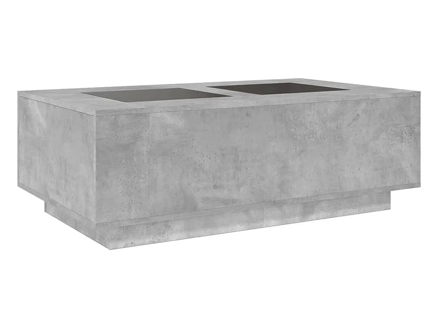 Mesa de centro con Infinity LED gris hormigón 116x69x40 cm