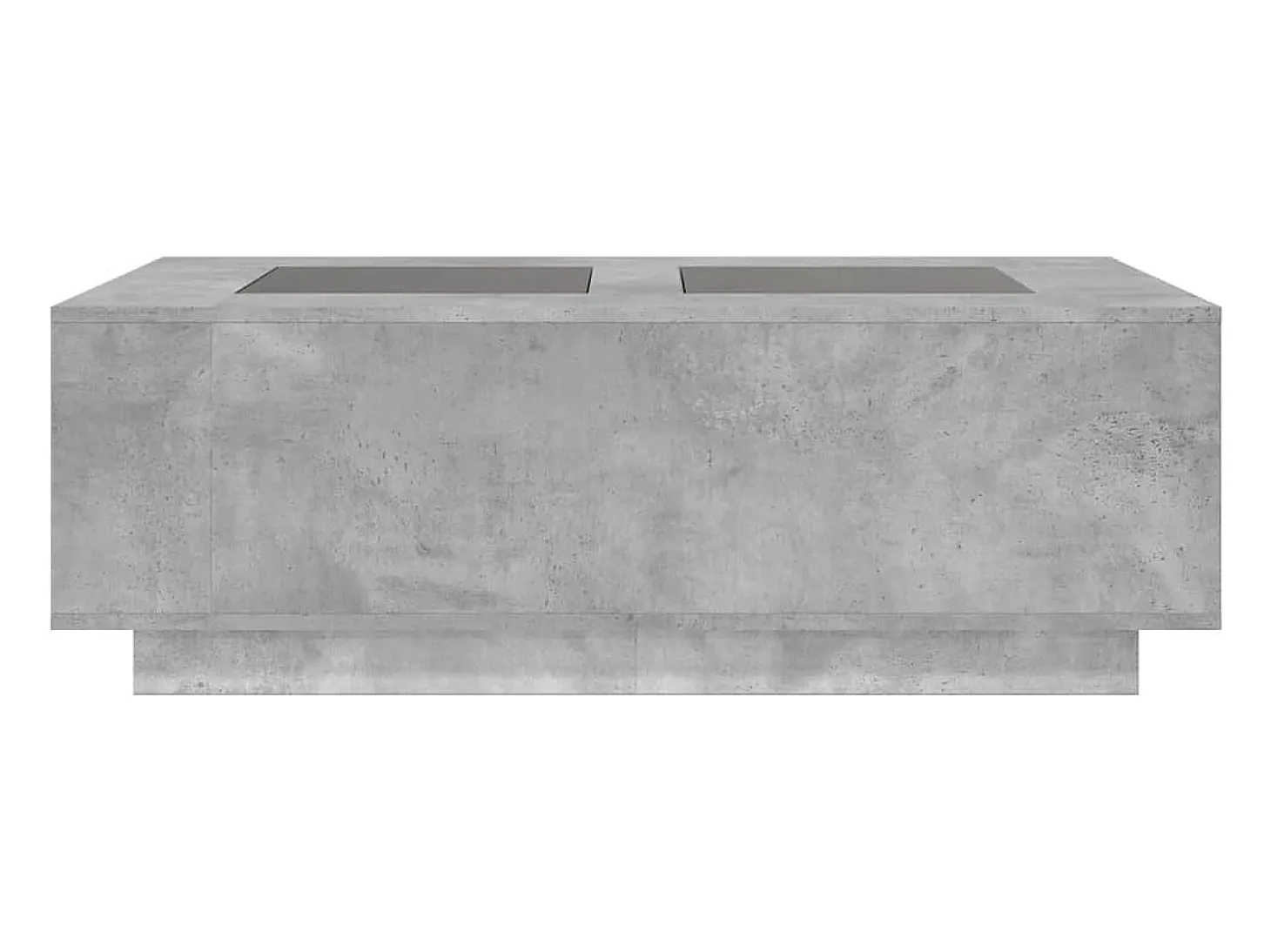 Mesa de centro con Infinity LED gris hormigón 116x69x40 cm