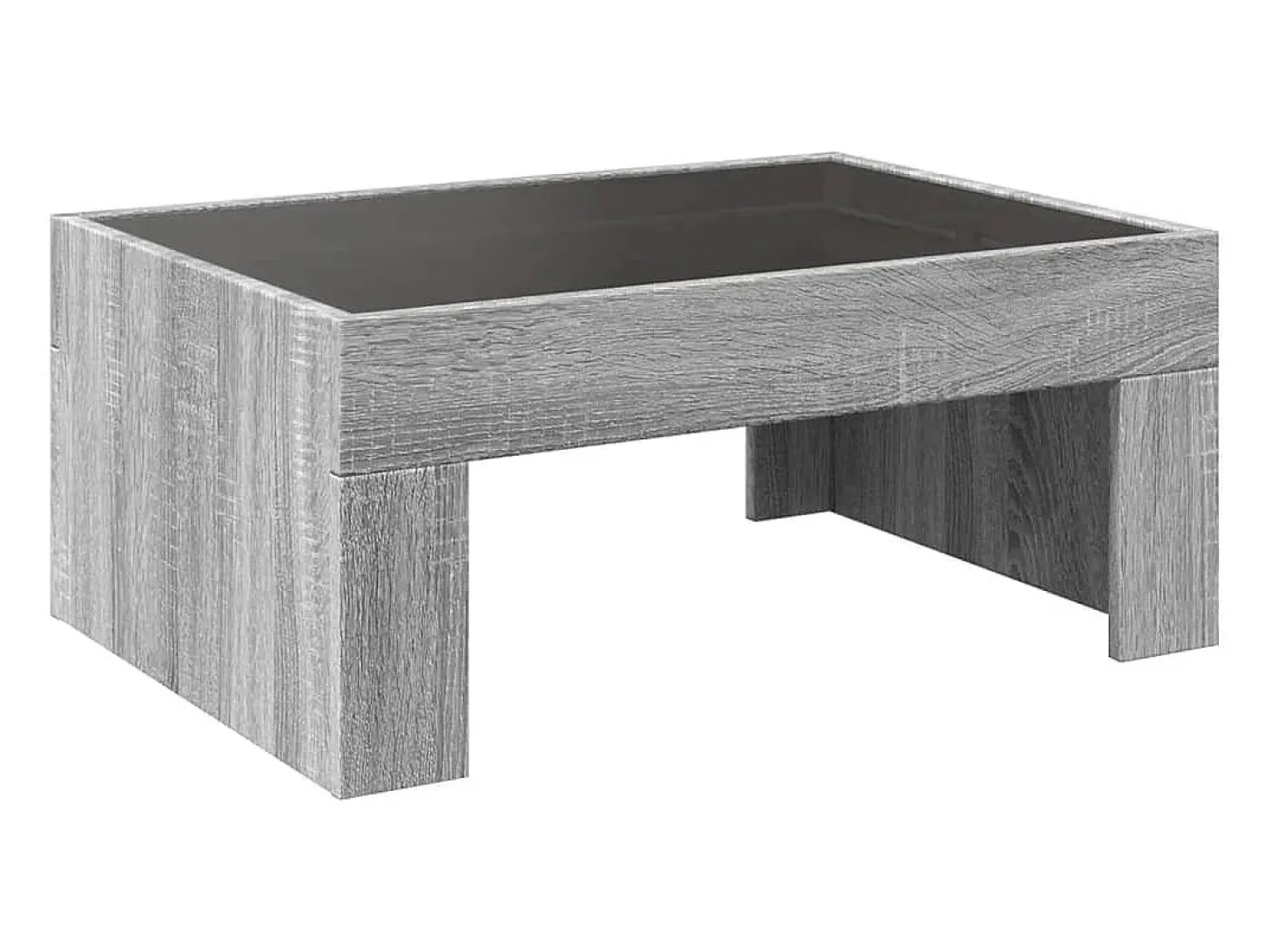 Mesa de centro con Infinity LED gris Sonoma 70x50x30 cm