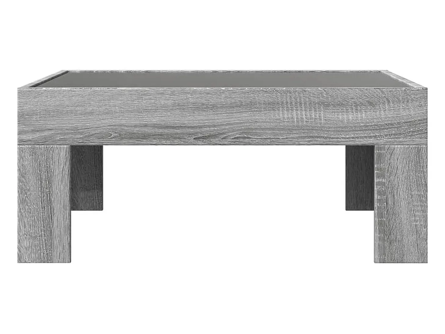 Mesa de centro con Infinity LED gris Sonoma 70x50x30 cm