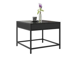 Mesa de centro con Infinity LED negro 50x50x41 cm