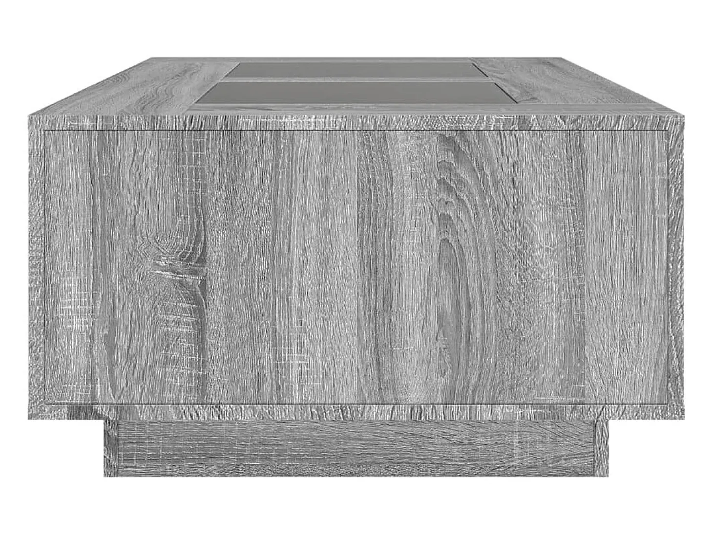 Mesa de centro con Infinity LED gris Sonoma 116x69x40 cm
