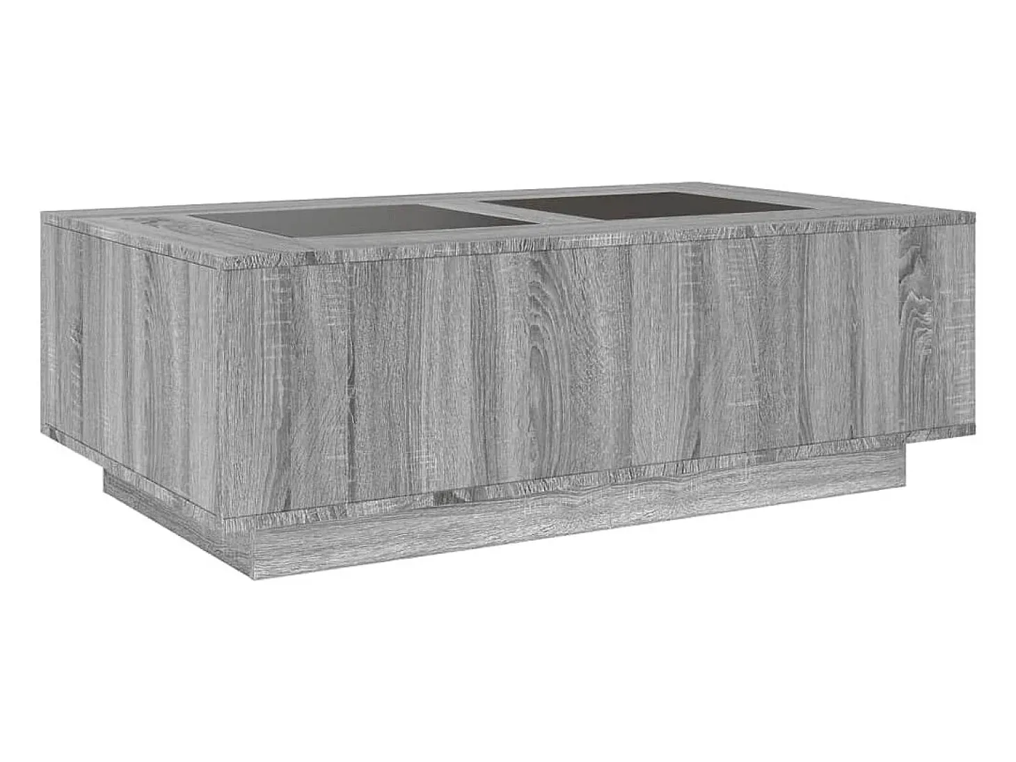 Mesa de centro con Infinity LED gris Sonoma 116x69x40 cm