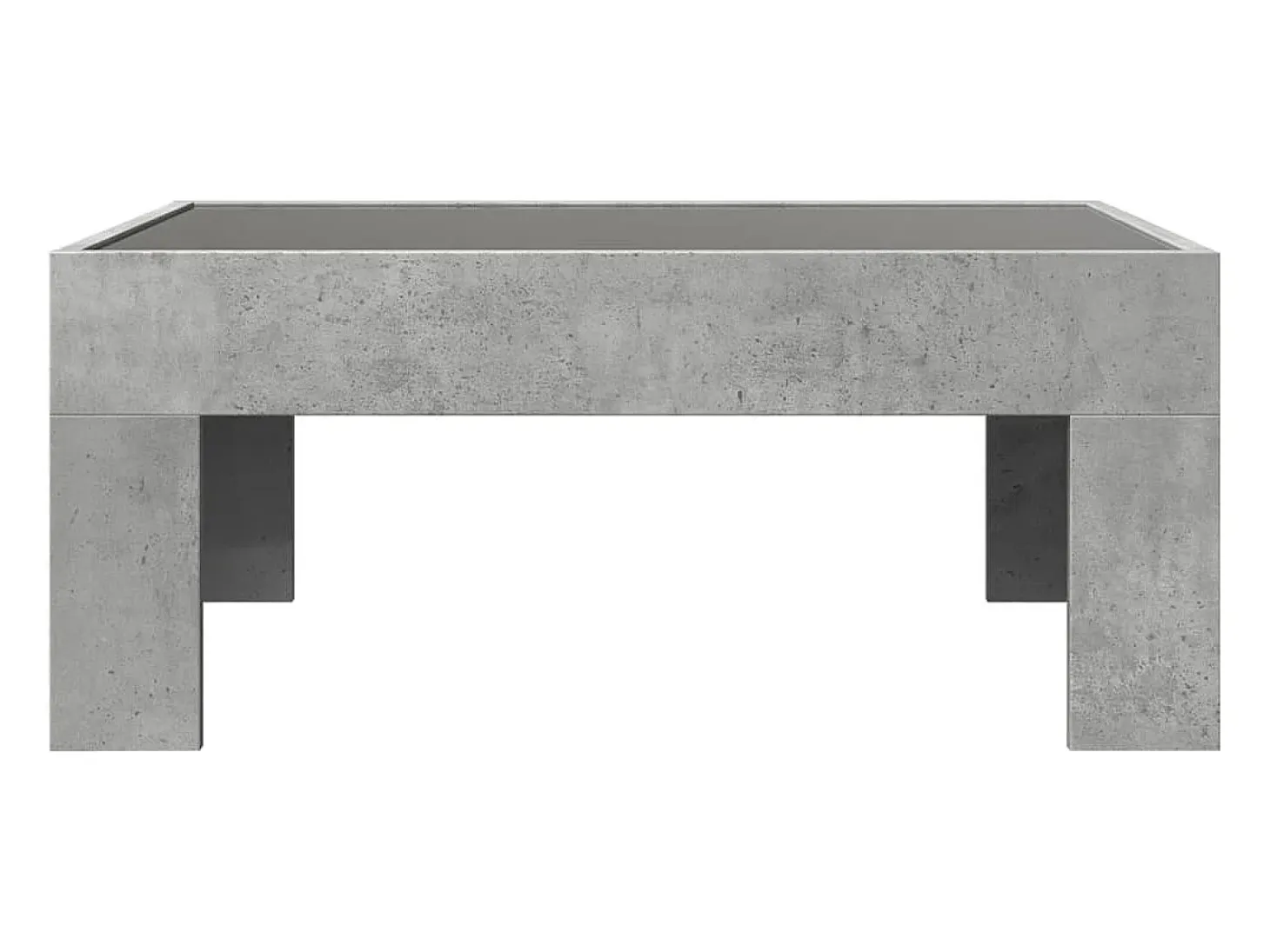 Mesa de centro con Infinity LED gris hormigón 70x50x30 cm