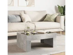 Mesa de centro con Infinity LED gris hormigón 70x50x30 cm