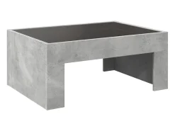 Mesa de centro con Infinity LED gris hormigón 70x50x30 cm