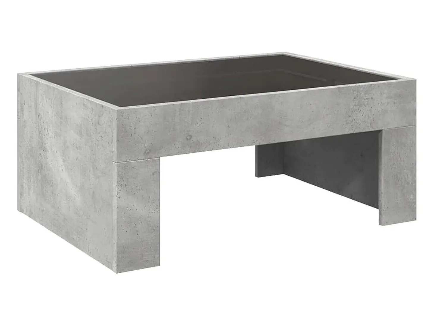 Mesa de centro con Infinity LED gris hormigón 70x50x30 cm