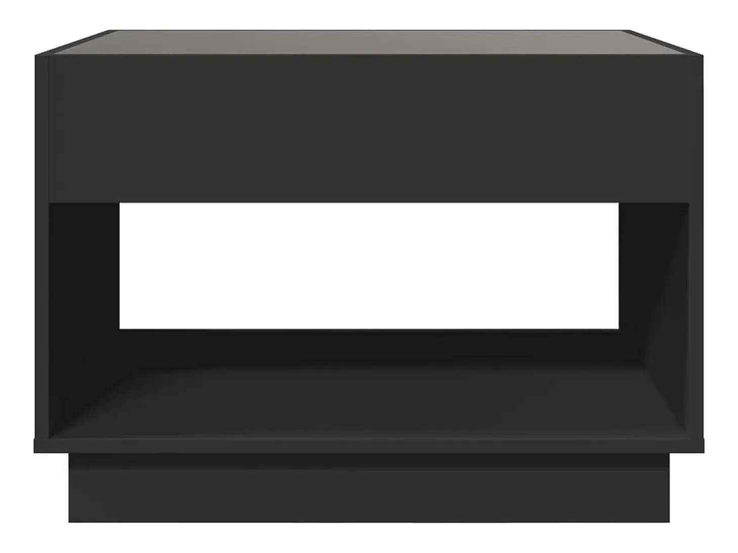 Mesa de centro con Infinity LED negro 70x50x50 cm