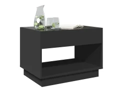 Mesa de centro con Infinity LED negro 70x50x50 cm