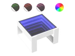 Mesa de centro con Infinity LED blanco 50x53x30 cm