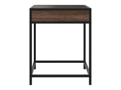 Mesa de centro con Infinity LED marrón roble 40x40x51 cm