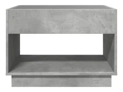 Mesa de centro con Infinity LED gris hormigón 70x50x50 cm