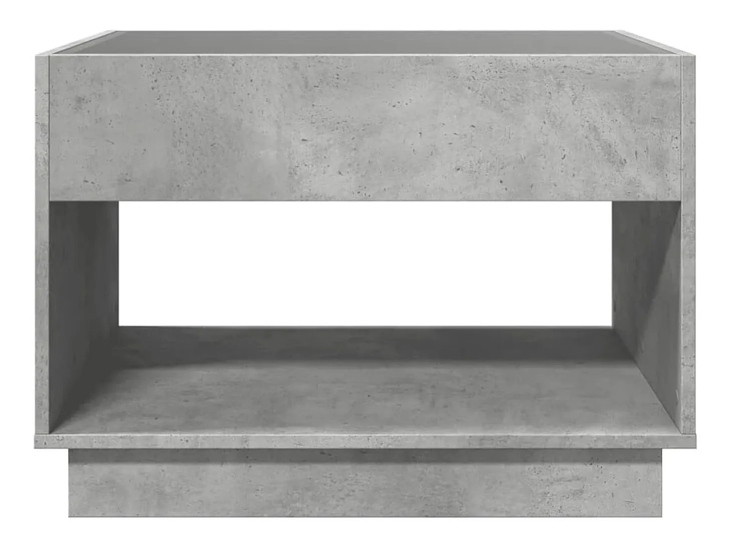 Mesa de centro con Infinity LED gris hormigón 70x50x50 cm