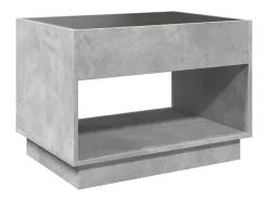 Mesa de centro con Infinity LED gris hormigón 70x50x50 cm