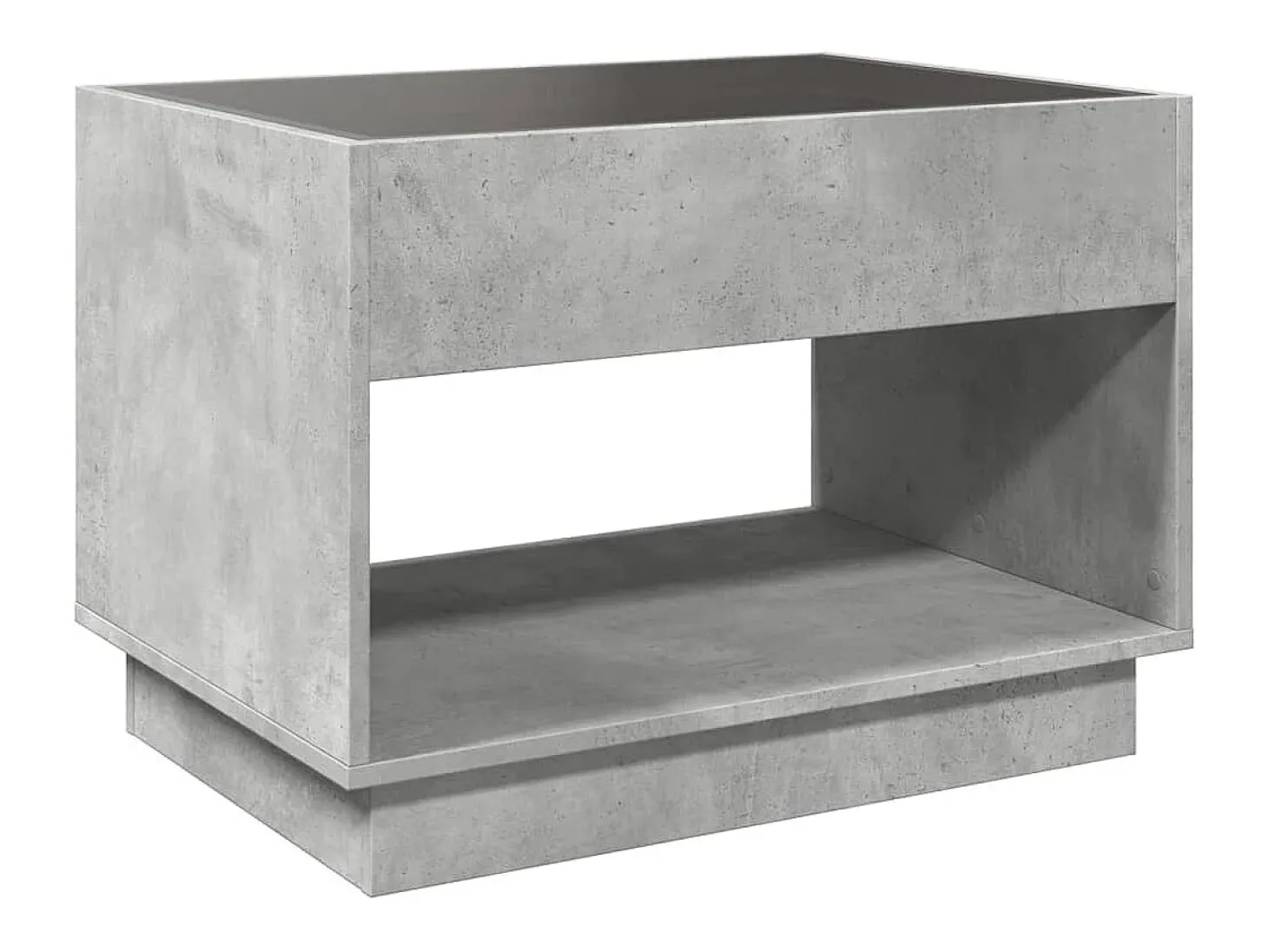 Mesa de centro con Infinity LED gris hormigón 70x50x50 cm