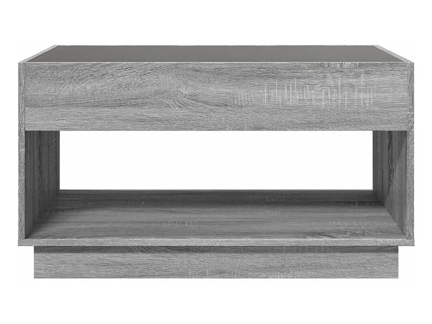 Mesa de centro con Infinity LED gris Sonoma 90x50x50 cm