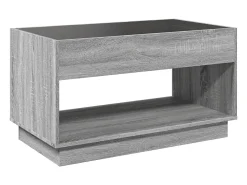 Mesa de centro con Infinity LED gris Sonoma 90x50x50 cm