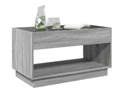 Mesa de centro con Infinity LED gris Sonoma 90x50x50 cm