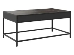 Mesa de centro con Infinity LED negro 90x50x41 cm