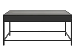 Mesa de centro con Infinity LED negro 90x50x41 cm