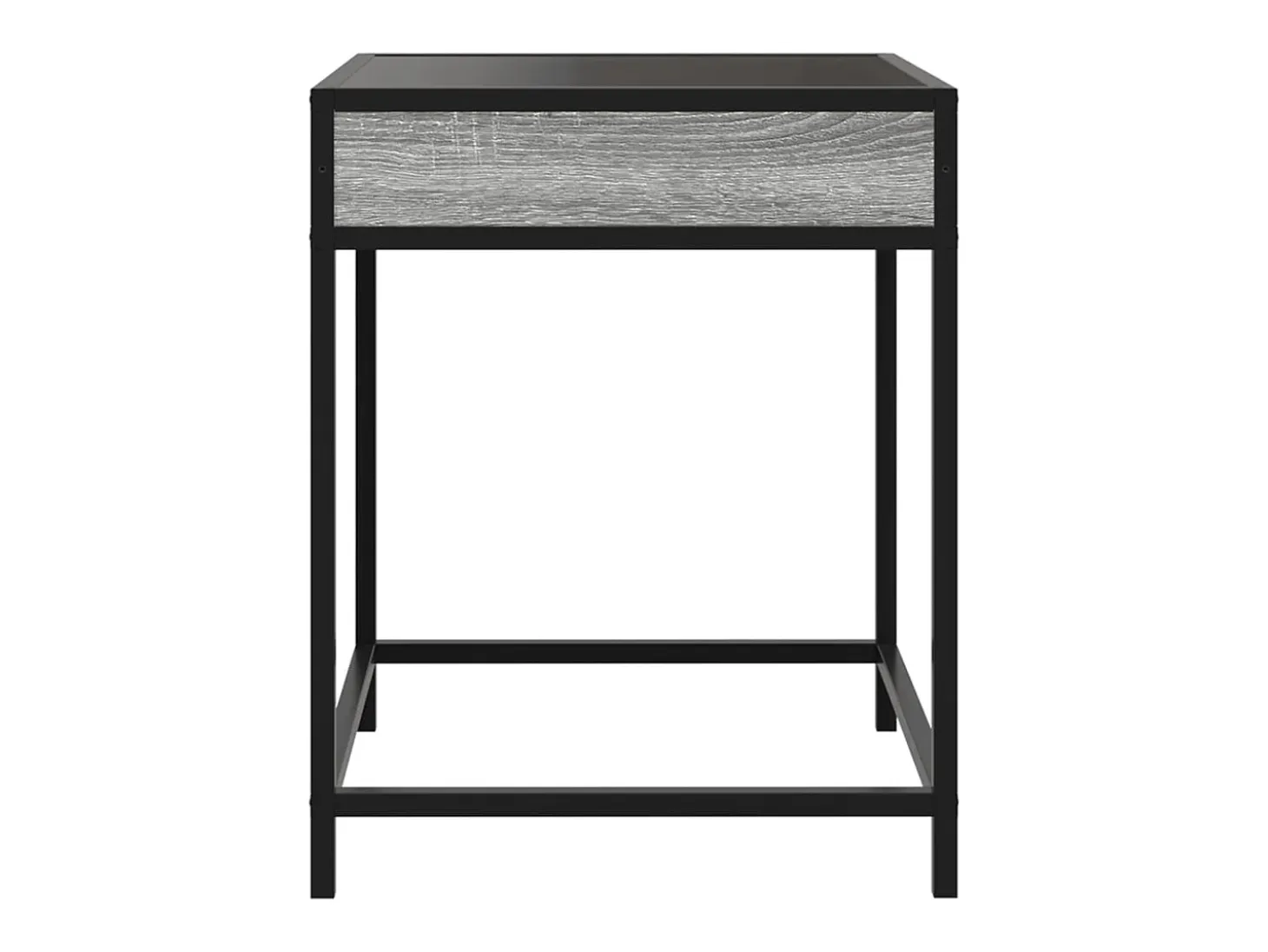 Mesa de centro con Infinity LED gris Sonoma 40x40x51 cm