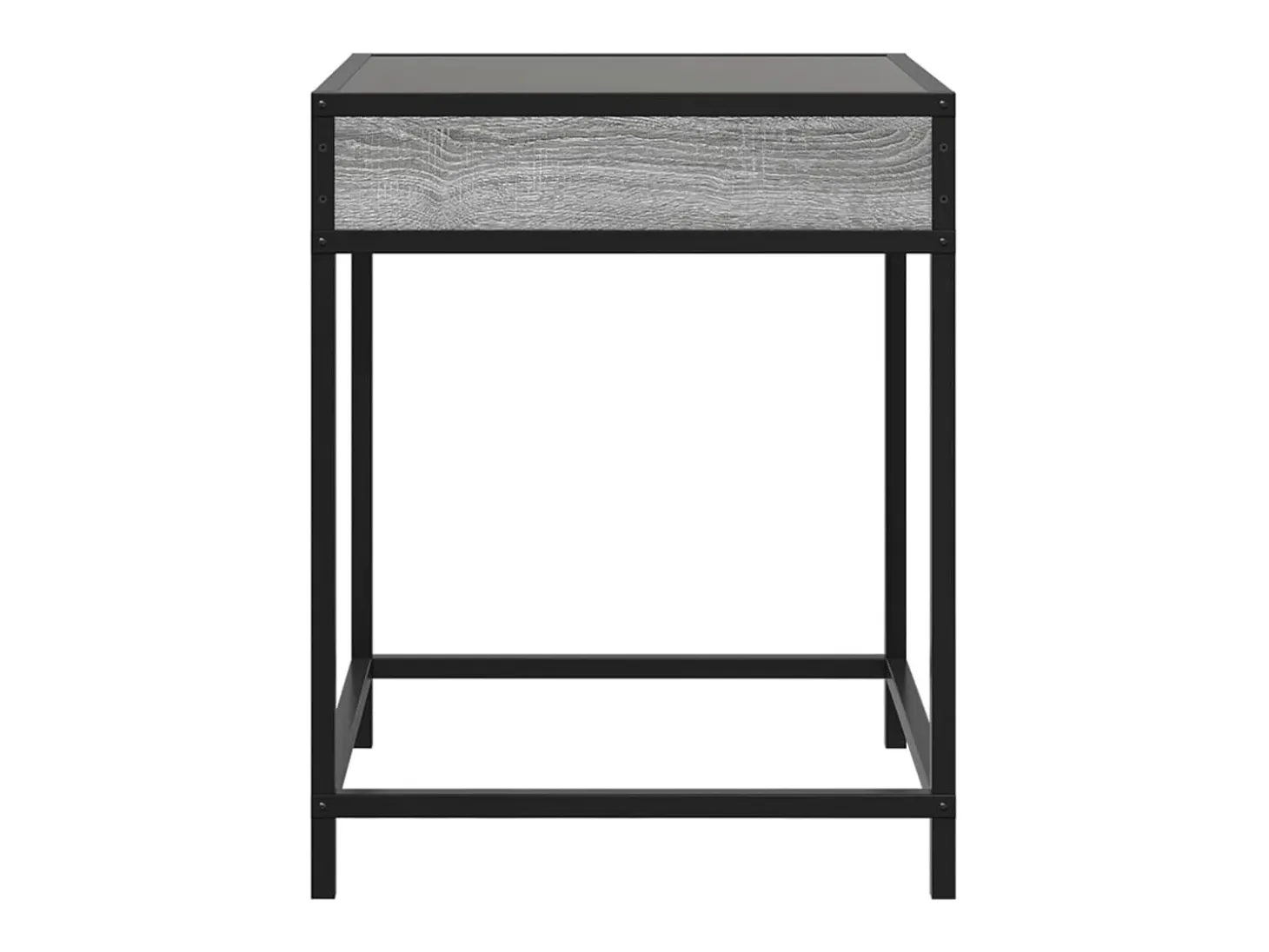 Mesa de centro con Infinity LED gris Sonoma 40x40x51 cm