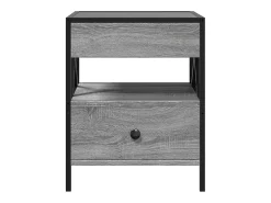 Mesa de centro con Infinity LED gris Sonoma 40x40x51 cm