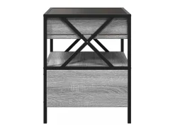 Mesa de centro con Infinity LED gris Sonoma 40x40x51 cm