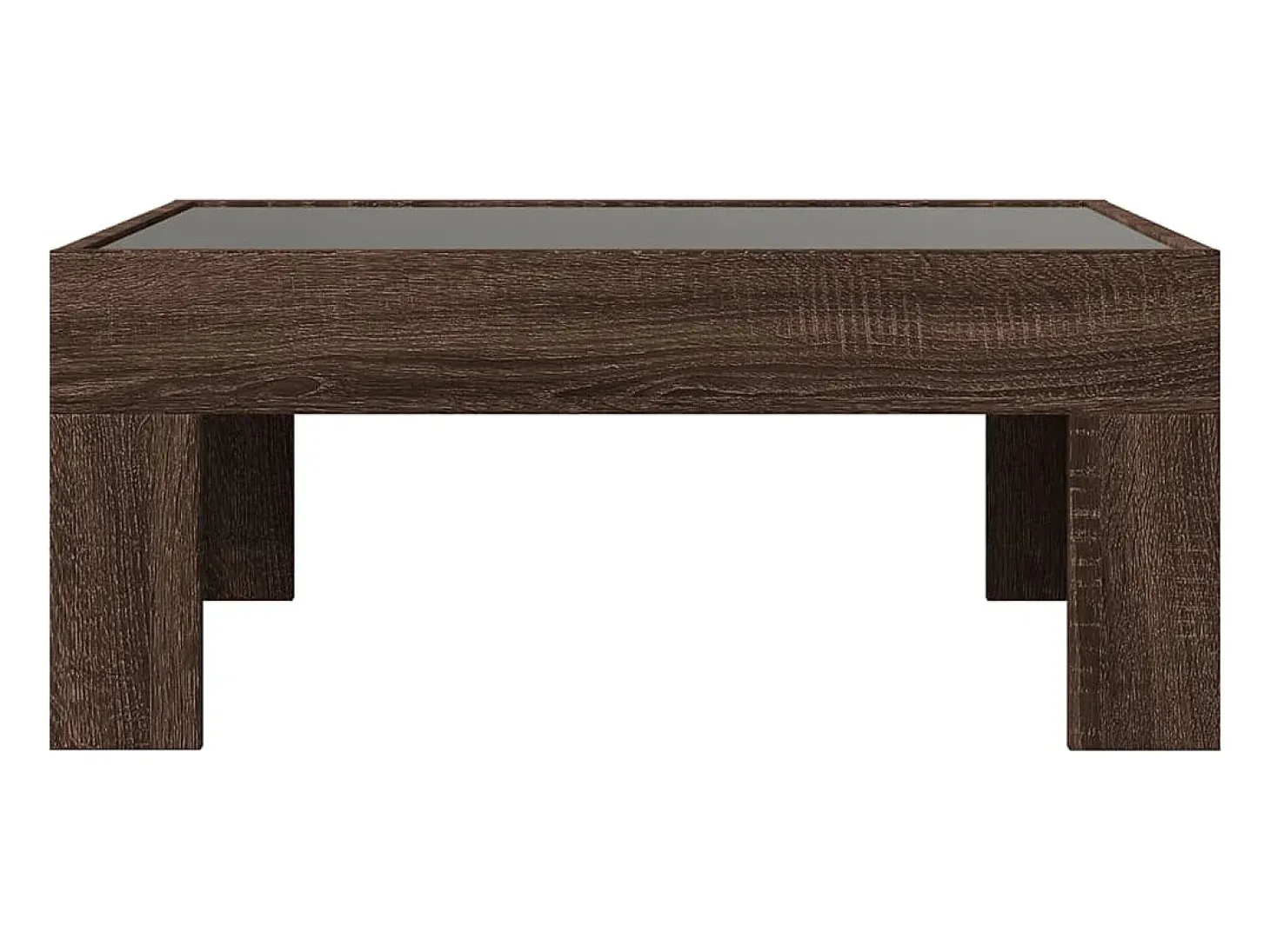 Mesa de centro con Infinity LED marrón roble 70x50x30 cm