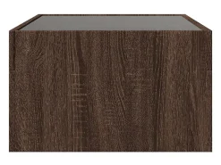 Mesa de centro con Infinity LED marrón roble 70x50x30 cm