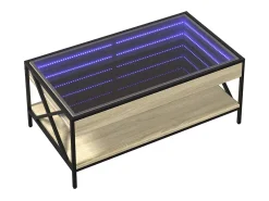 Mesa de centro con Infinity LED roble Sonoma 90x50x38 cm