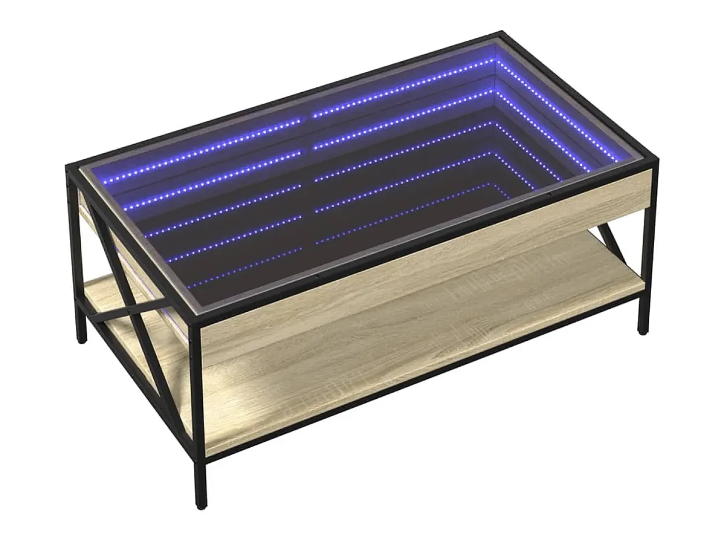 Mesa de centro con Infinity LED roble Sonoma 90x50x38 cm