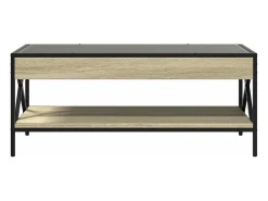 Mesa de centro con Infinity LED roble Sonoma 90x50x38 cm