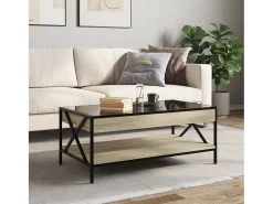 Mesa de centro con Infinity LED roble Sonoma 90x50x38 cm