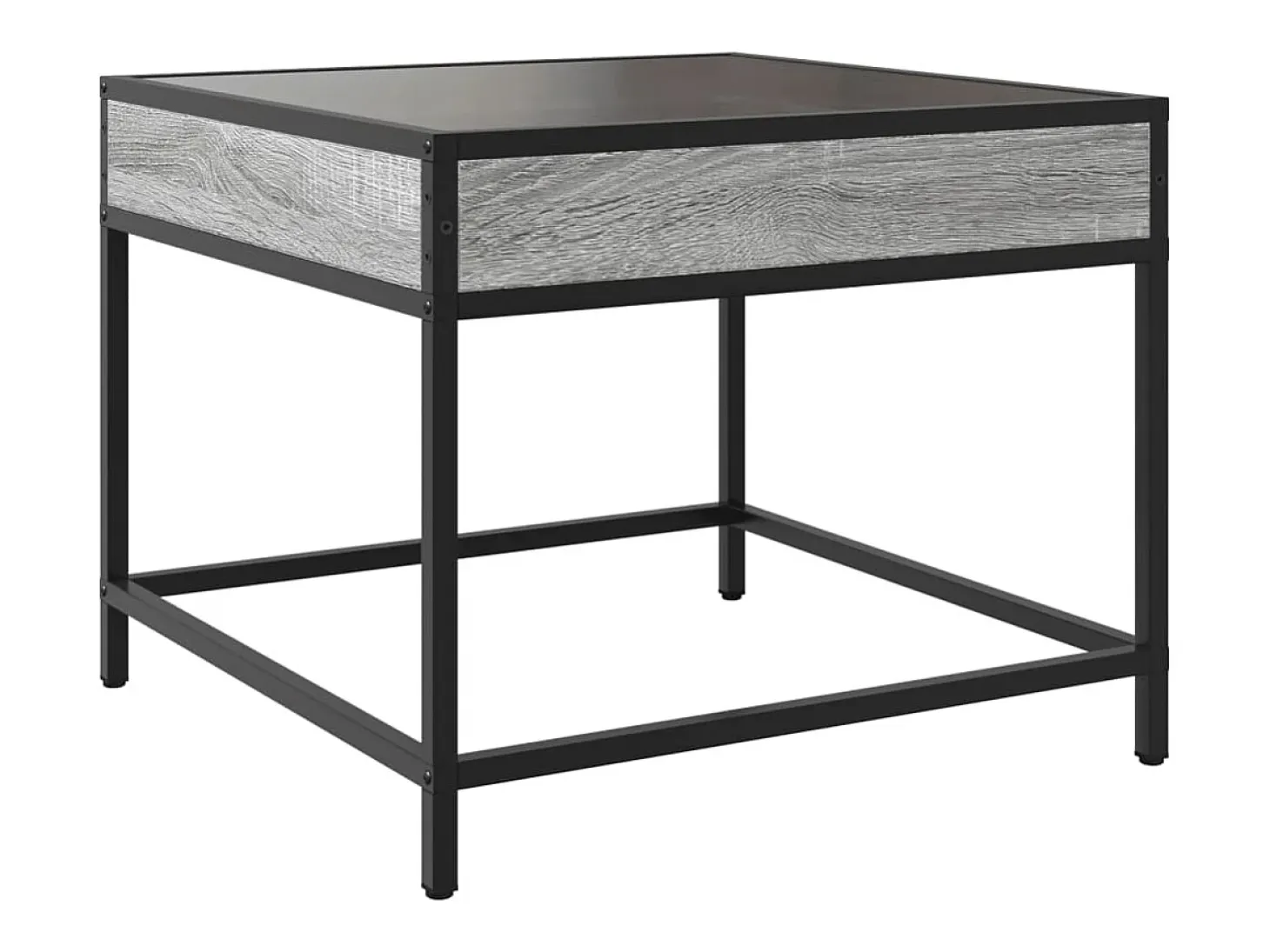 Mesa de centro con Infinity LED gris Sonoma 50x50x41 cm