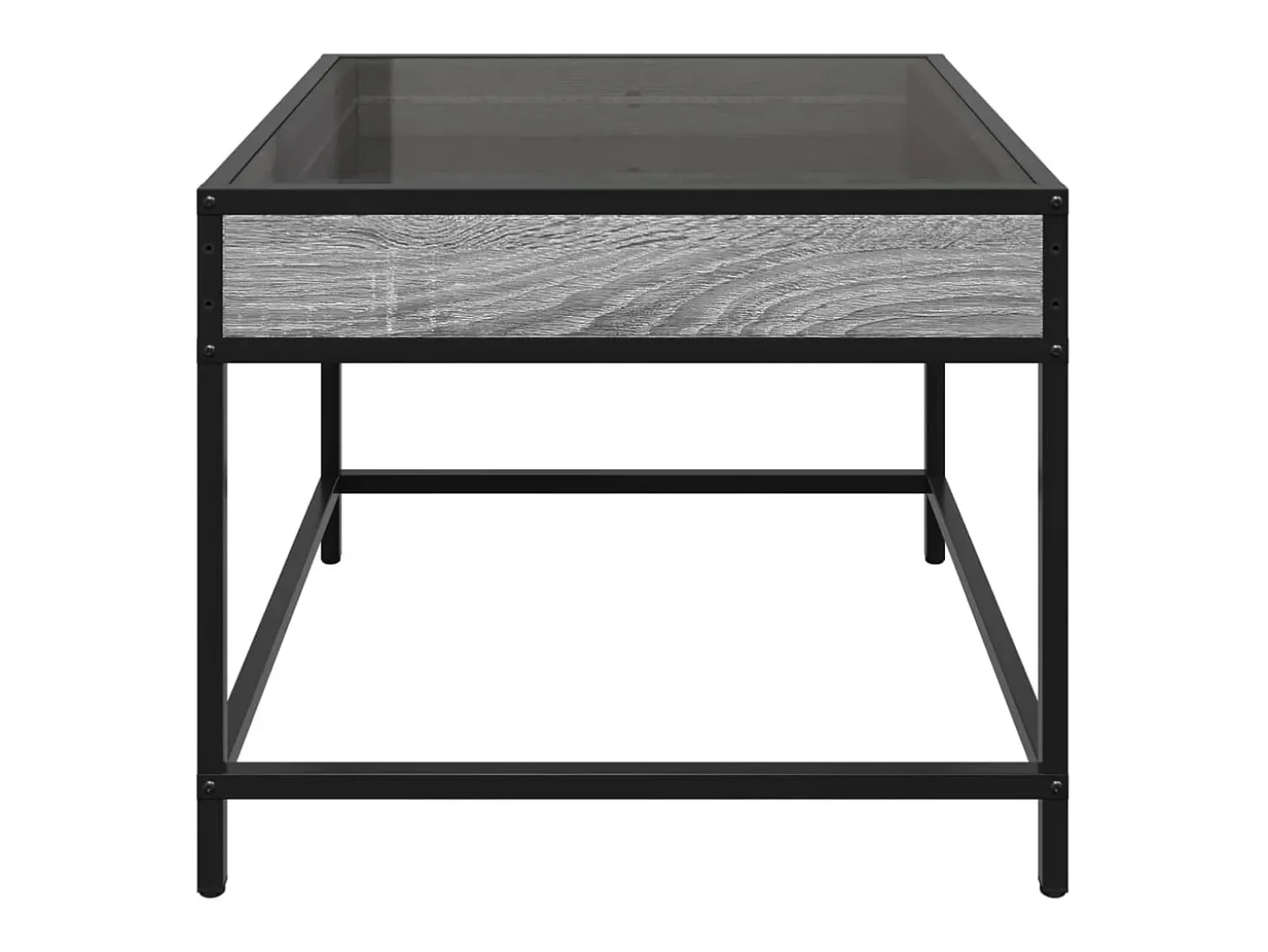 Mesa de centro con Infinity LED gris Sonoma 50x50x41 cm