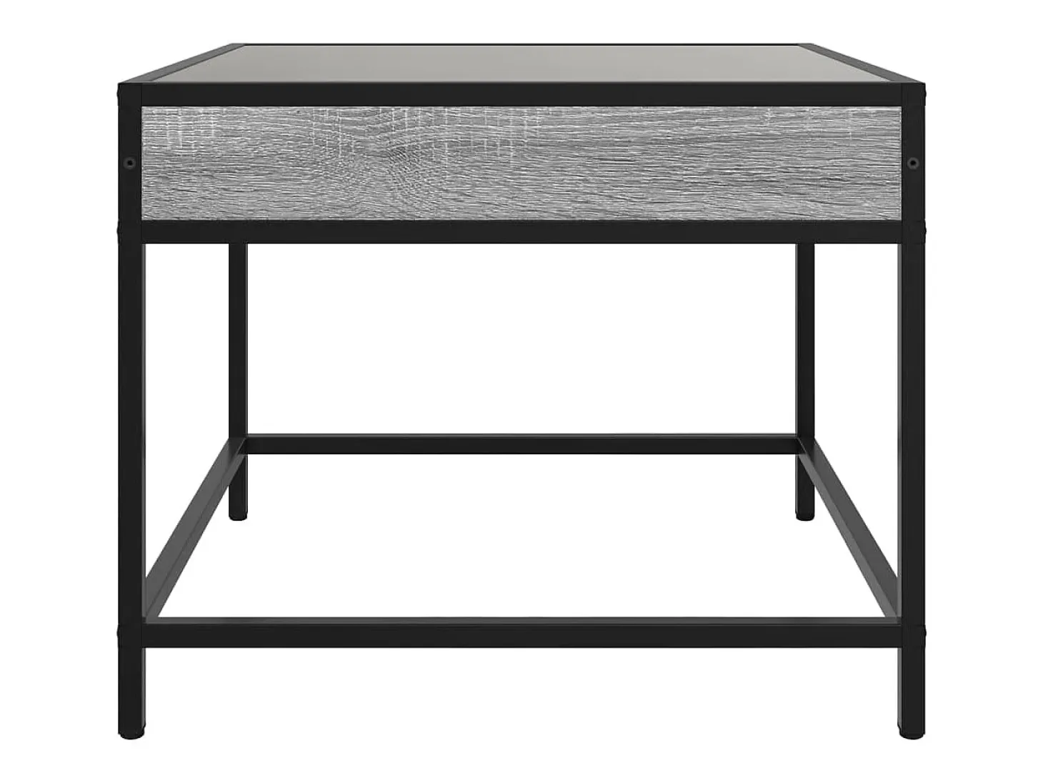 Mesa de centro con Infinity LED gris Sonoma 50x50x41 cm