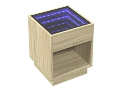 Mesa de centro con Infinity LED roble Sonoma 40x40x50 cm