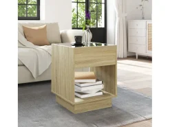 Mesa de centro con Infinity LED roble Sonoma 40x40x50 cm
