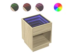 Mesa de centro con Infinity LED roble Sonoma 40x40x50 cm