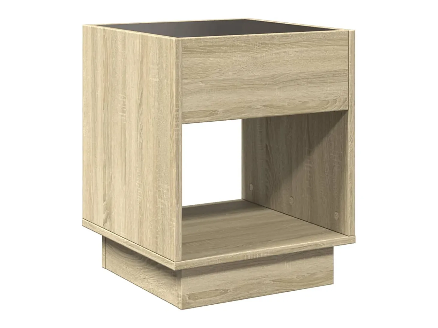 Mesa de centro con Infinity LED roble Sonoma 40x40x50 cm