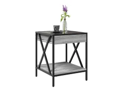 Mesa de centro con Infinity LED gris Sonoma 40x40x49 cm