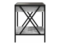 Mesa de centro con Infinity LED gris Sonoma 40x40x49 cm